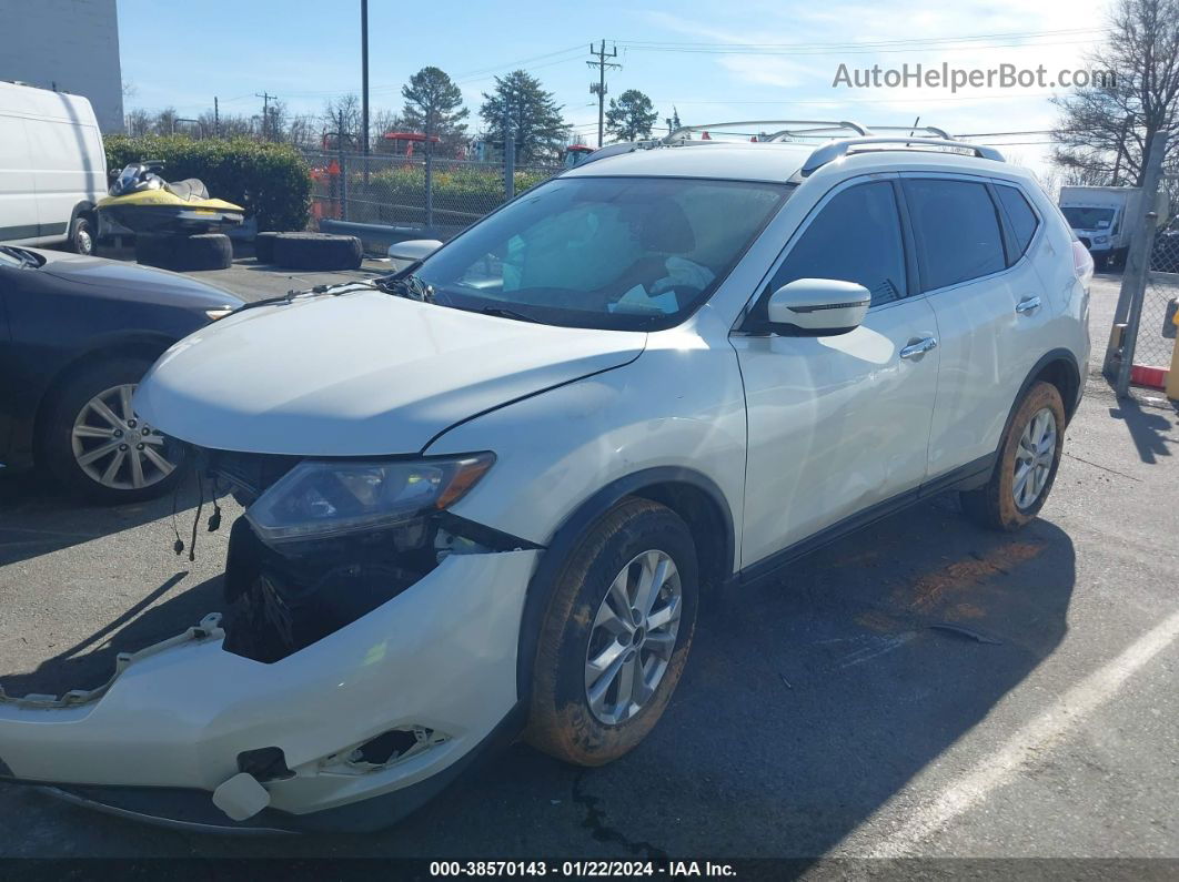 2016 Nissan Rogue Sv White vin: KNMAT2MTXGP605415