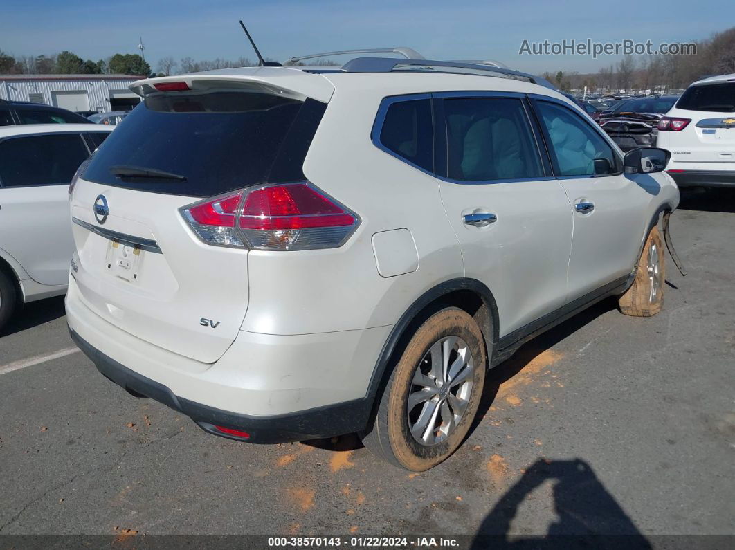 2016 Nissan Rogue Sv White vin: KNMAT2MTXGP605415