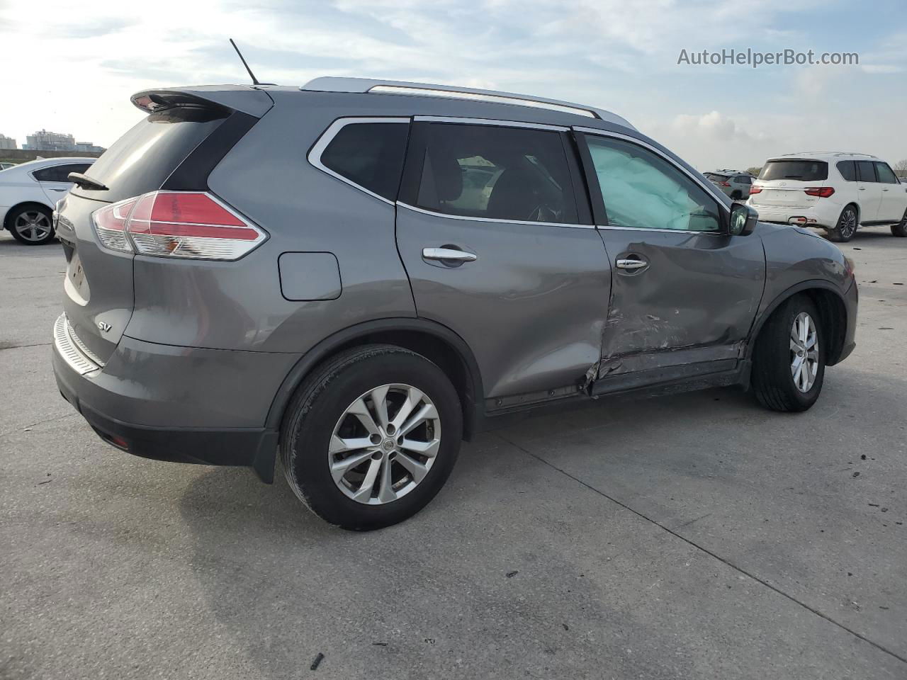 2016 Nissan Rogue S Серый vin: KNMAT2MTXGP615622