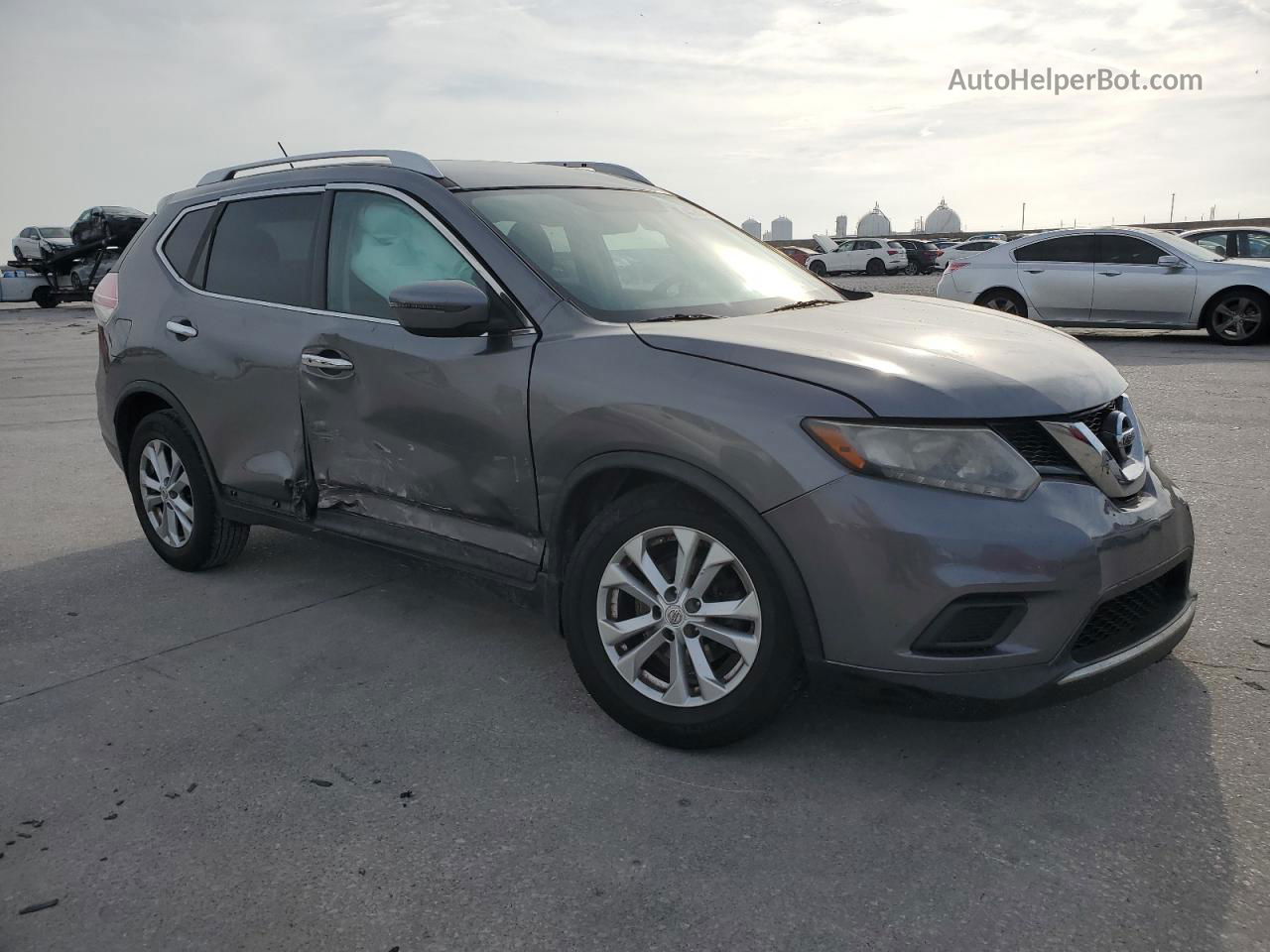 2016 Nissan Rogue S Серый vin: KNMAT2MTXGP615622