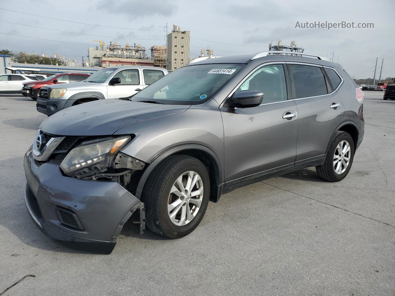 2016 Nissan Rogue S Серый vin: KNMAT2MTXGP615622