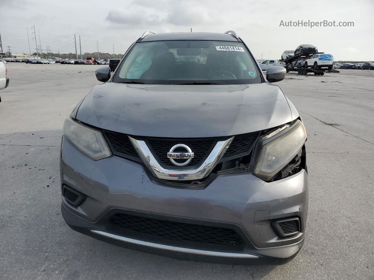 2016 Nissan Rogue S Серый vin: KNMAT2MTXGP615622