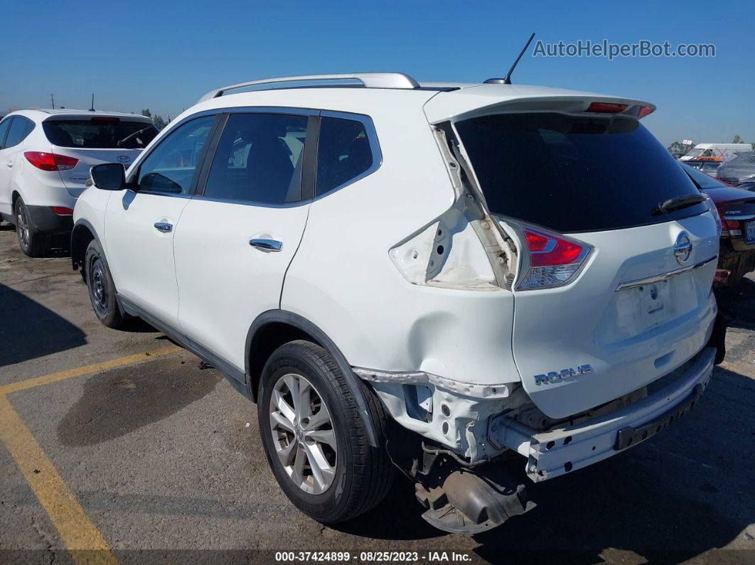 2016 Nissan Rogue Sv White vin: KNMAT2MTXGP679482