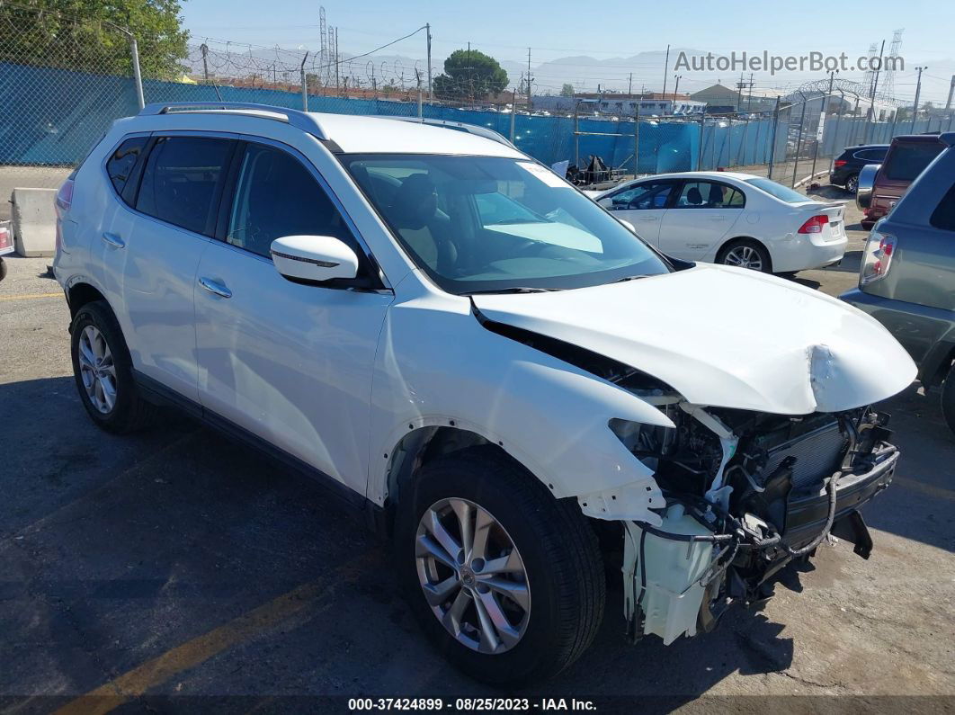 2016 Nissan Rogue Sv White vin: KNMAT2MTXGP679482