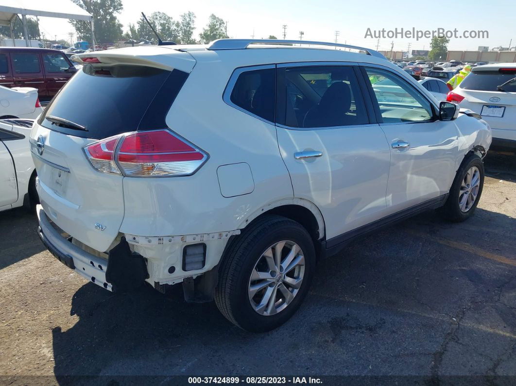 2016 Nissan Rogue Sv White vin: KNMAT2MTXGP679482