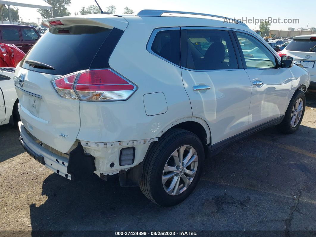 2016 Nissan Rogue Sv White vin: KNMAT2MTXGP679482