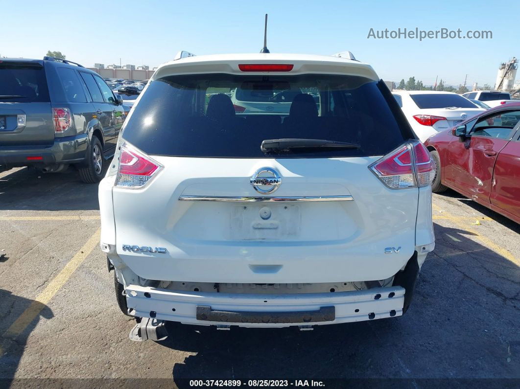 2016 Nissan Rogue Sv White vin: KNMAT2MTXGP679482