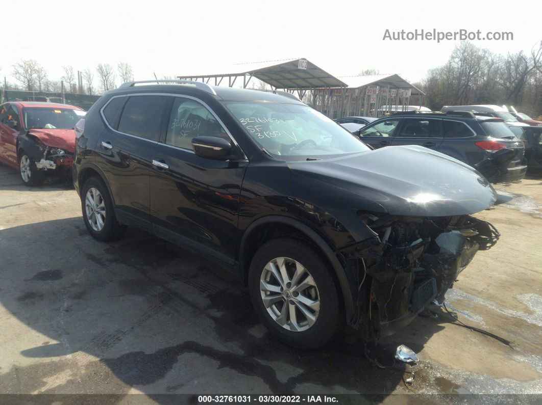 2015 Nissan Rogue Sv Черный vin: KNMAT2MV0FP574885