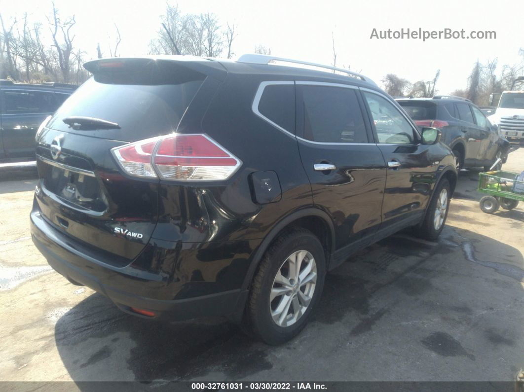 2015 Nissan Rogue Sv Черный vin: KNMAT2MV0FP574885