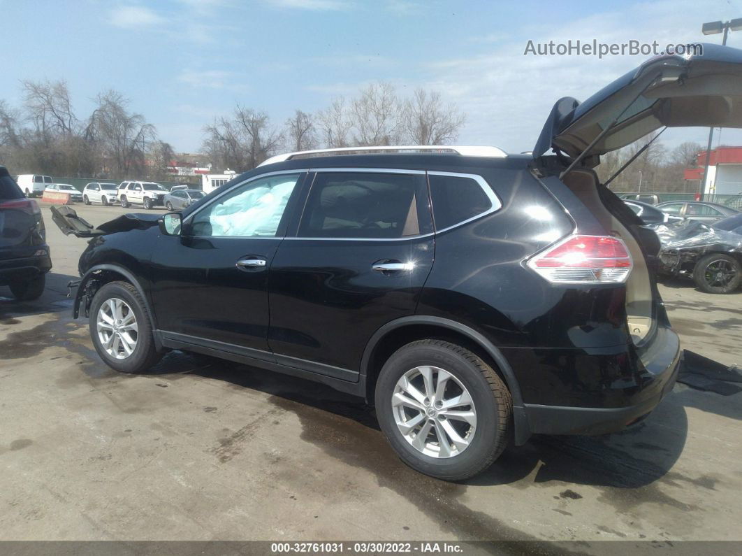 2015 Nissan Rogue Sv Черный vin: KNMAT2MV0FP574885