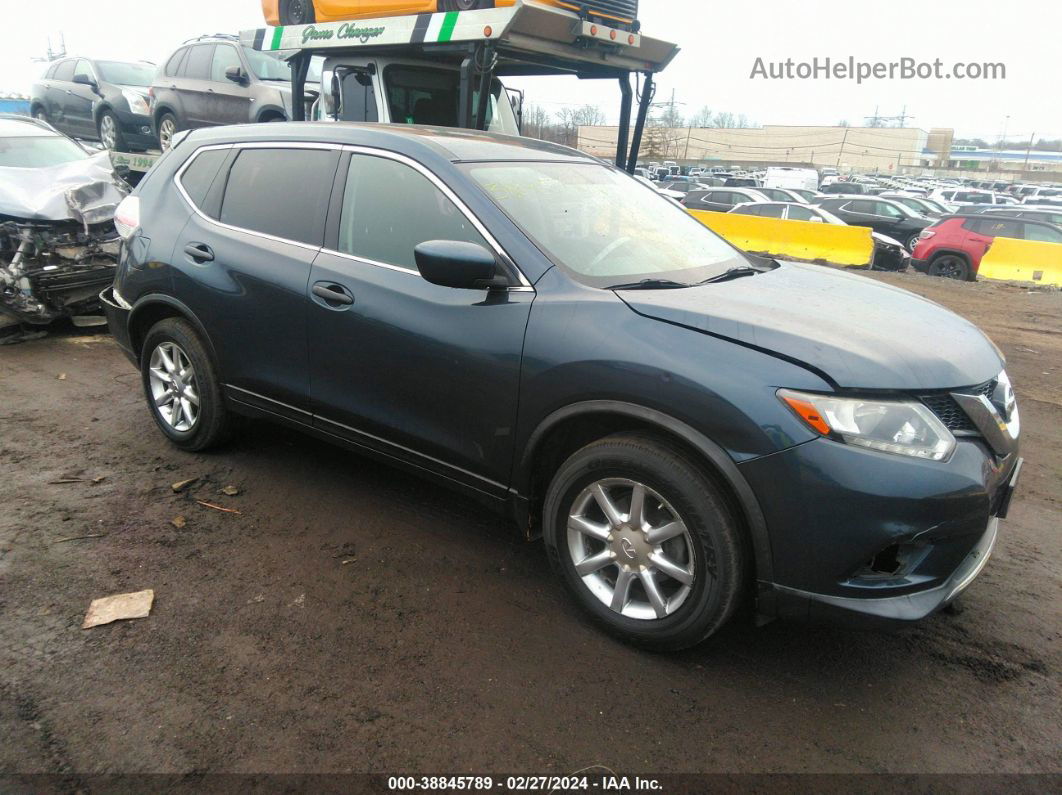 2016 Nissan Rogue S Blue vin: KNMAT2MV0GP606333