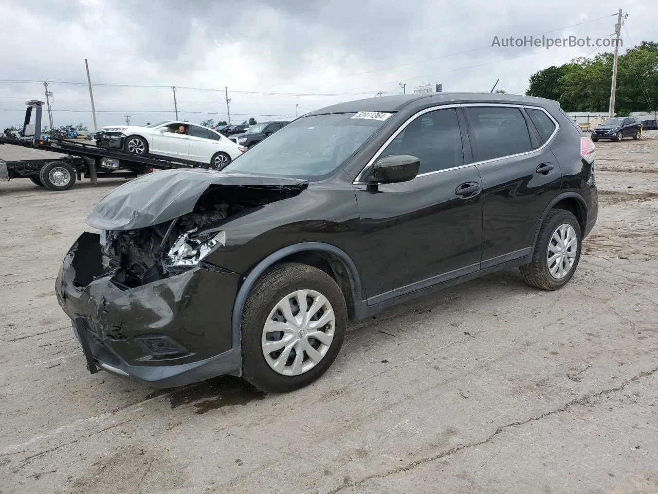 2016 Nissan Rogue S Black vin: KNMAT2MV0GP667326