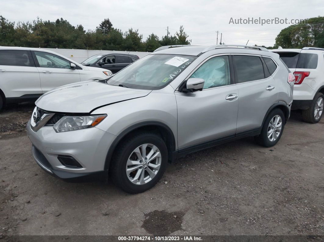 2016 Nissan Rogue Sv Серебряный vin: KNMAT2MV0GP671148