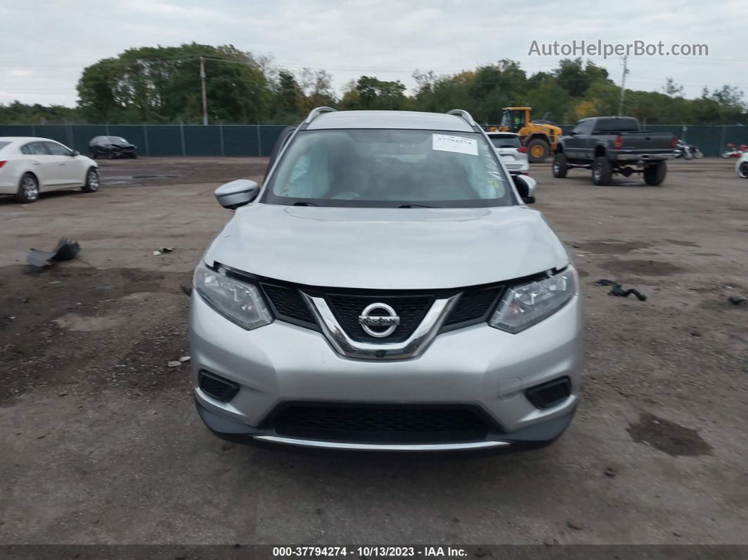 2016 Nissan Rogue Sv Серебряный vin: KNMAT2MV0GP671148