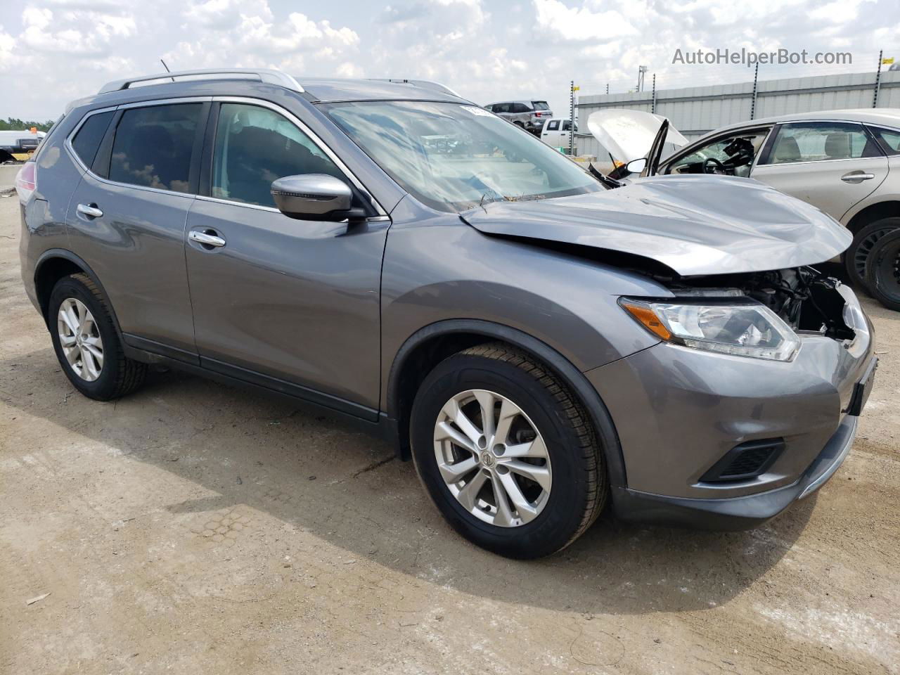 2016 Nissan Rogue S Gray vin: KNMAT2MV0GP676950