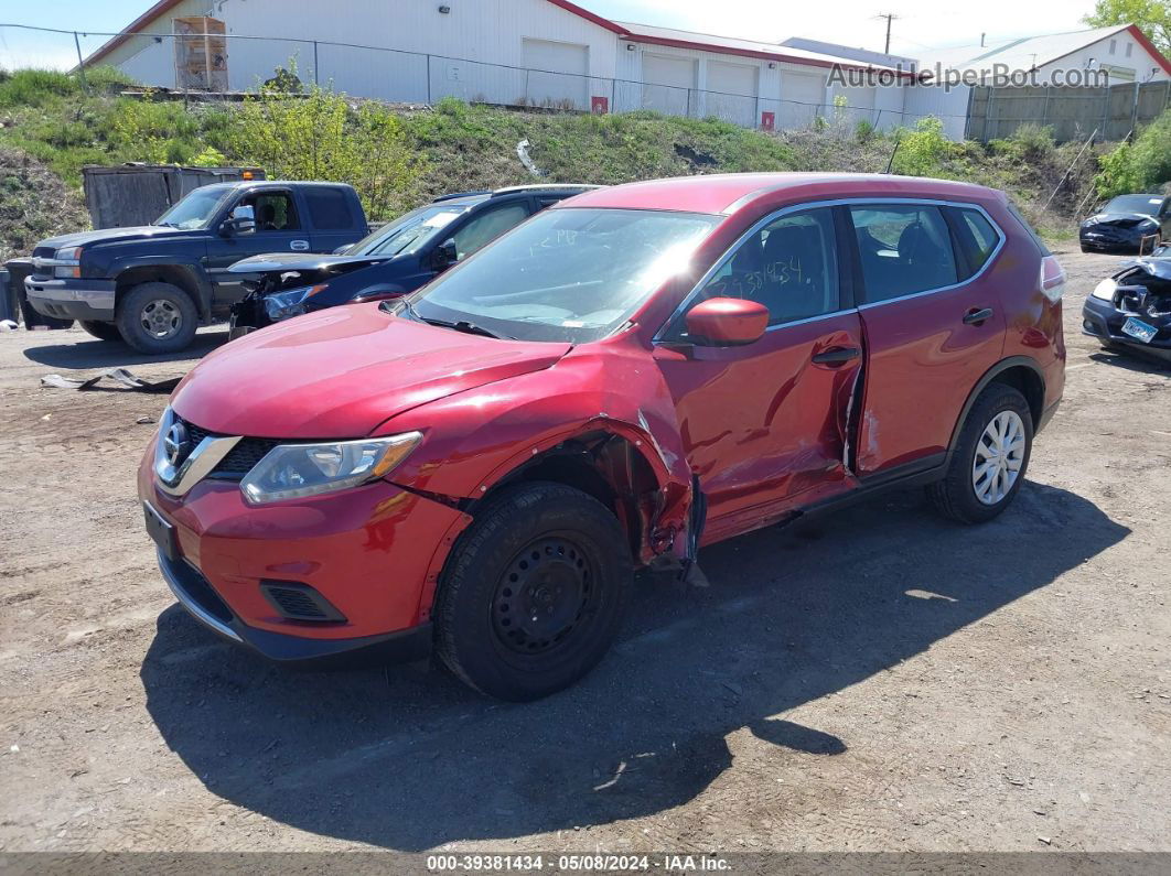 2016 Nissan Rogue S/sl/sv Red vin: KNMAT2MV0GP690511