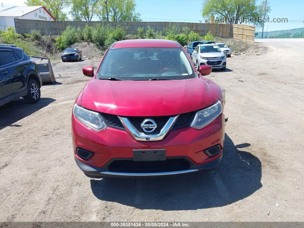 2016 Nissan Rogue S/sl/sv Red vin: KNMAT2MV0GP690511