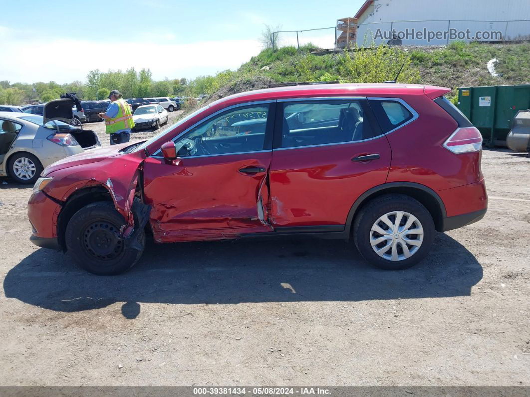 2016 Nissan Rogue S/sl/sv Red vin: KNMAT2MV0GP690511