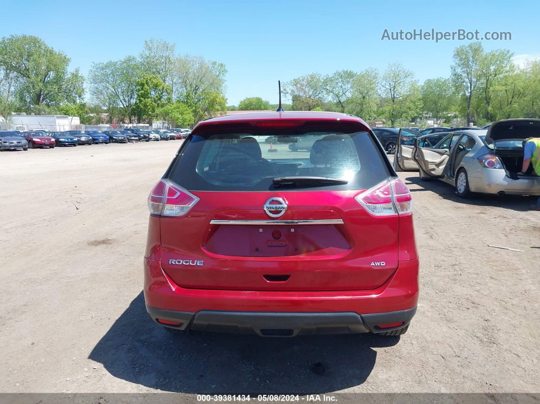 2016 Nissan Rogue S/sl/sv Red vin: KNMAT2MV0GP690511