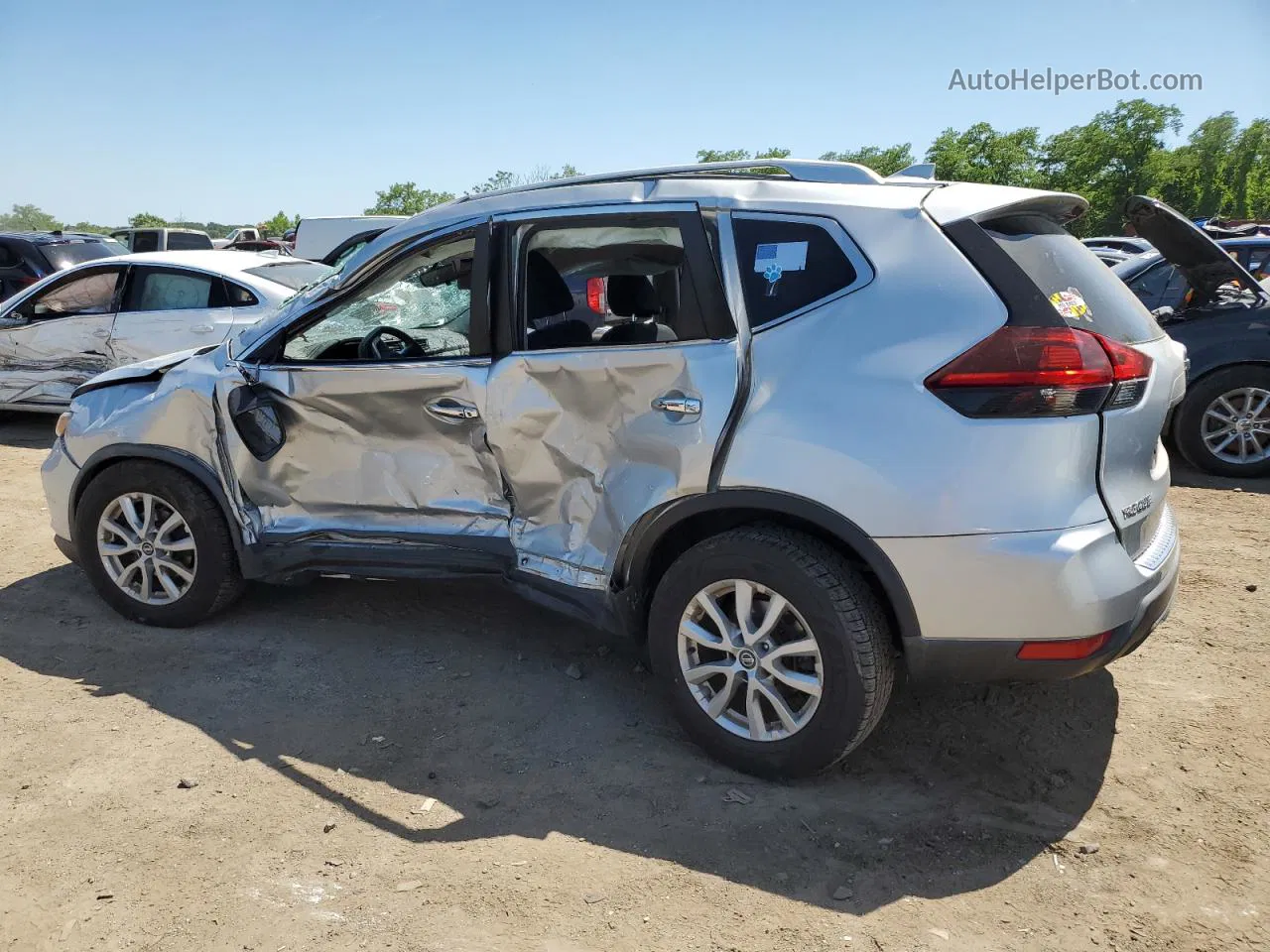 2018 Nissan Rogue S Silver vin: KNMAT2MV0JP522228