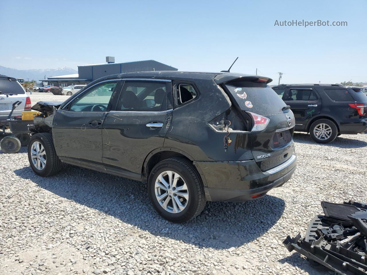 2016 Nissan Rogue S Black vin: KNMAT2MV1GP683759