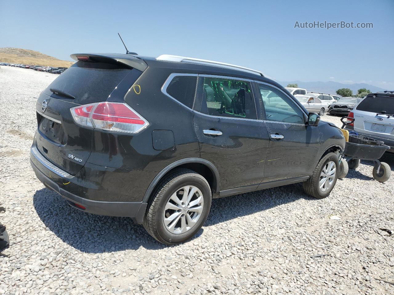 2016 Nissan Rogue S Black vin: KNMAT2MV1GP683759