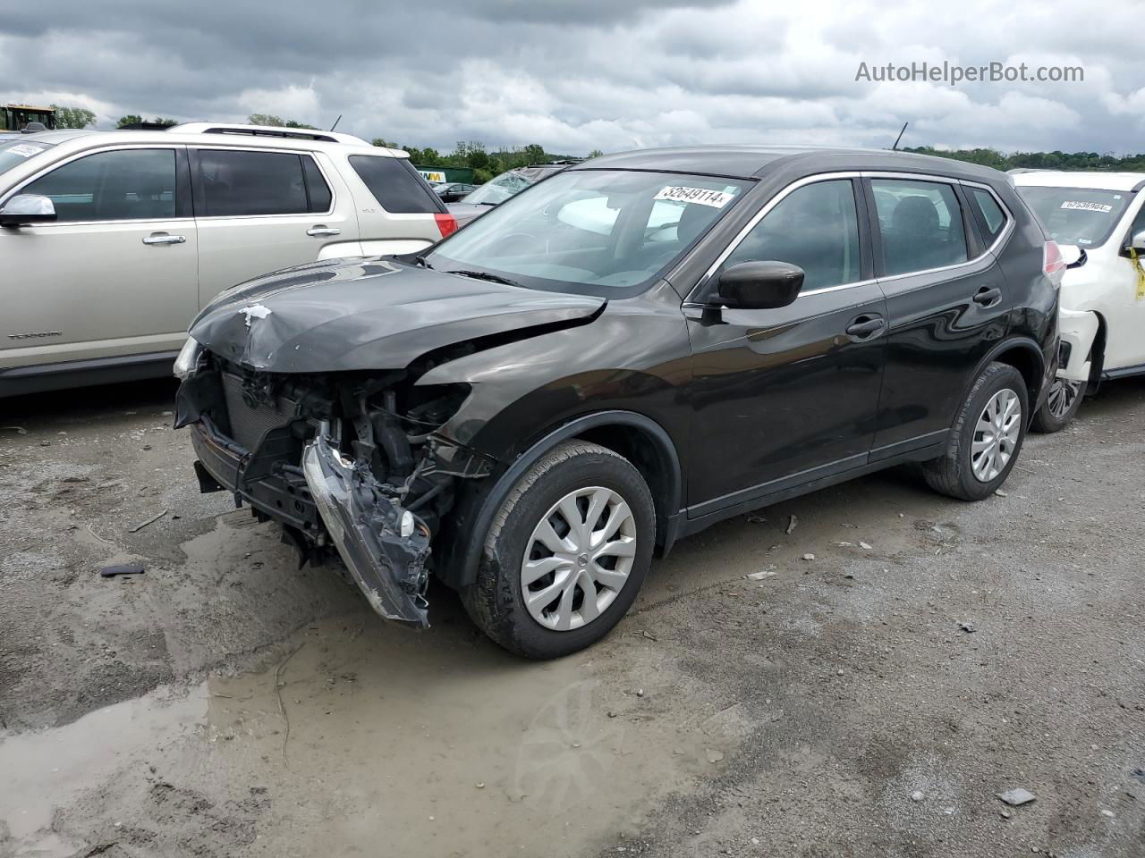 2016 Nissan Rogue S Brown vin: KNMAT2MV1GP691411