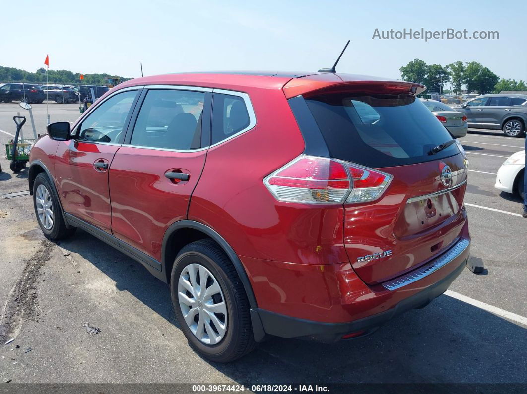 2016 Nissan Rogue S Red vin: KNMAT2MV2GP599000