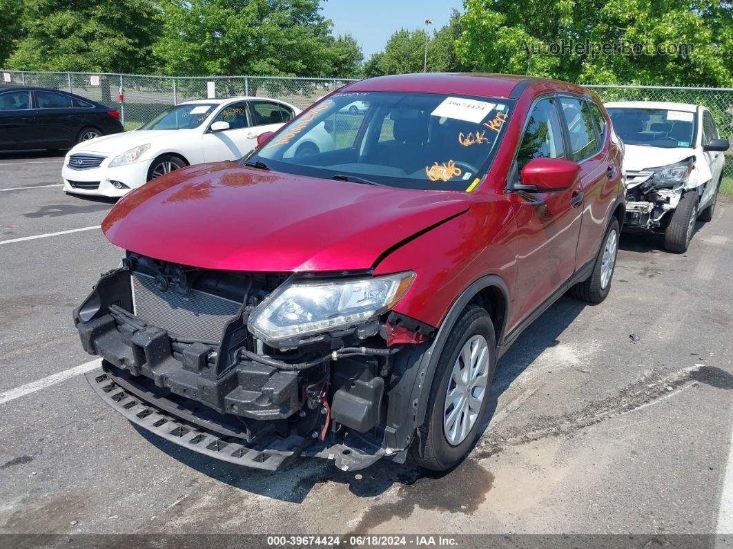 2016 Nissan Rogue S Красный vin: KNMAT2MV2GP599000