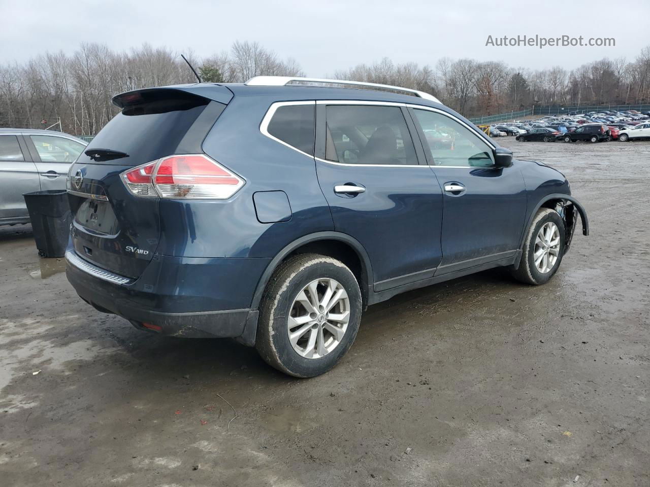 2016 Nissan Rogue S Blue vin: KNMAT2MV2GP614952