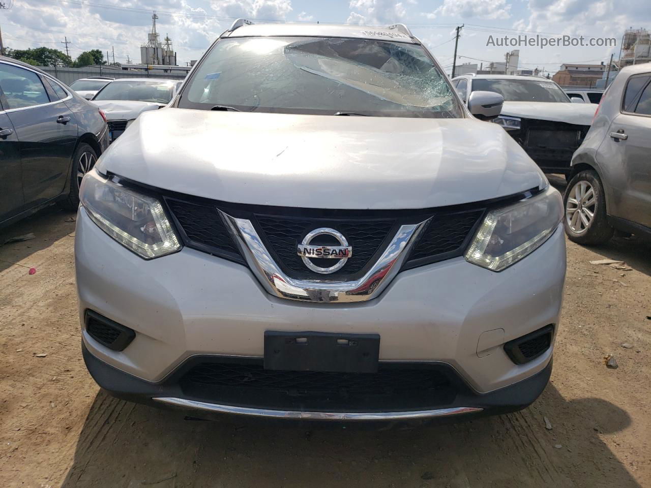 2016 Nissan Rogue S Серебряный vin: KNMAT2MV2GP645828