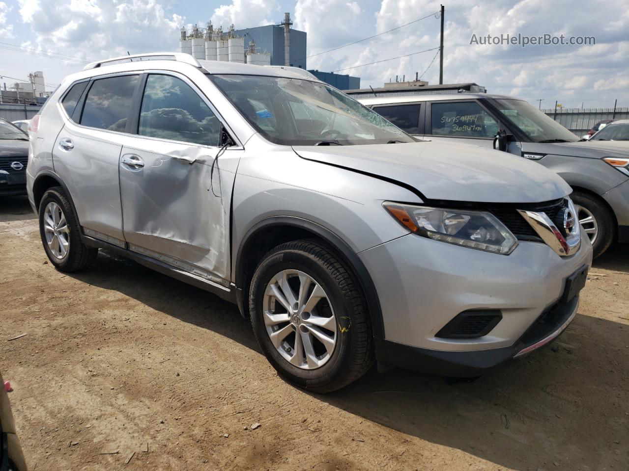 2016 Nissan Rogue S Серебряный vin: KNMAT2MV2GP645828