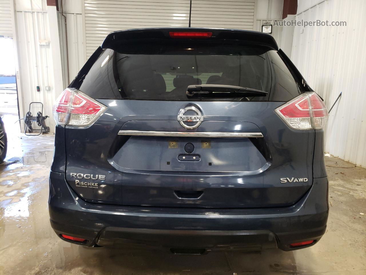 2016 Nissan Rogue S Blue vin: KNMAT2MV2GP656215