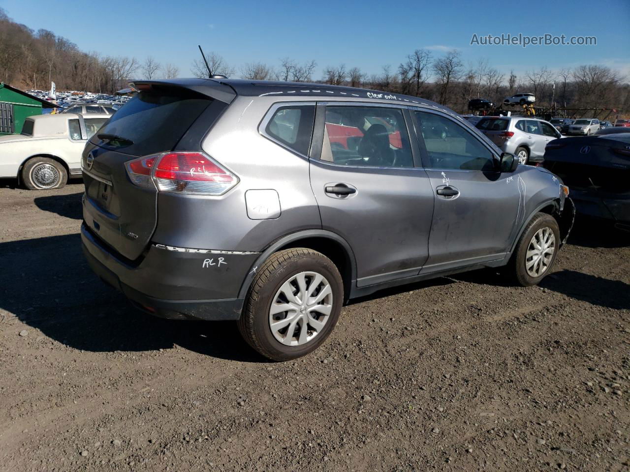 2016 Nissan Rogue S Gray vin: KNMAT2MV2GP659616