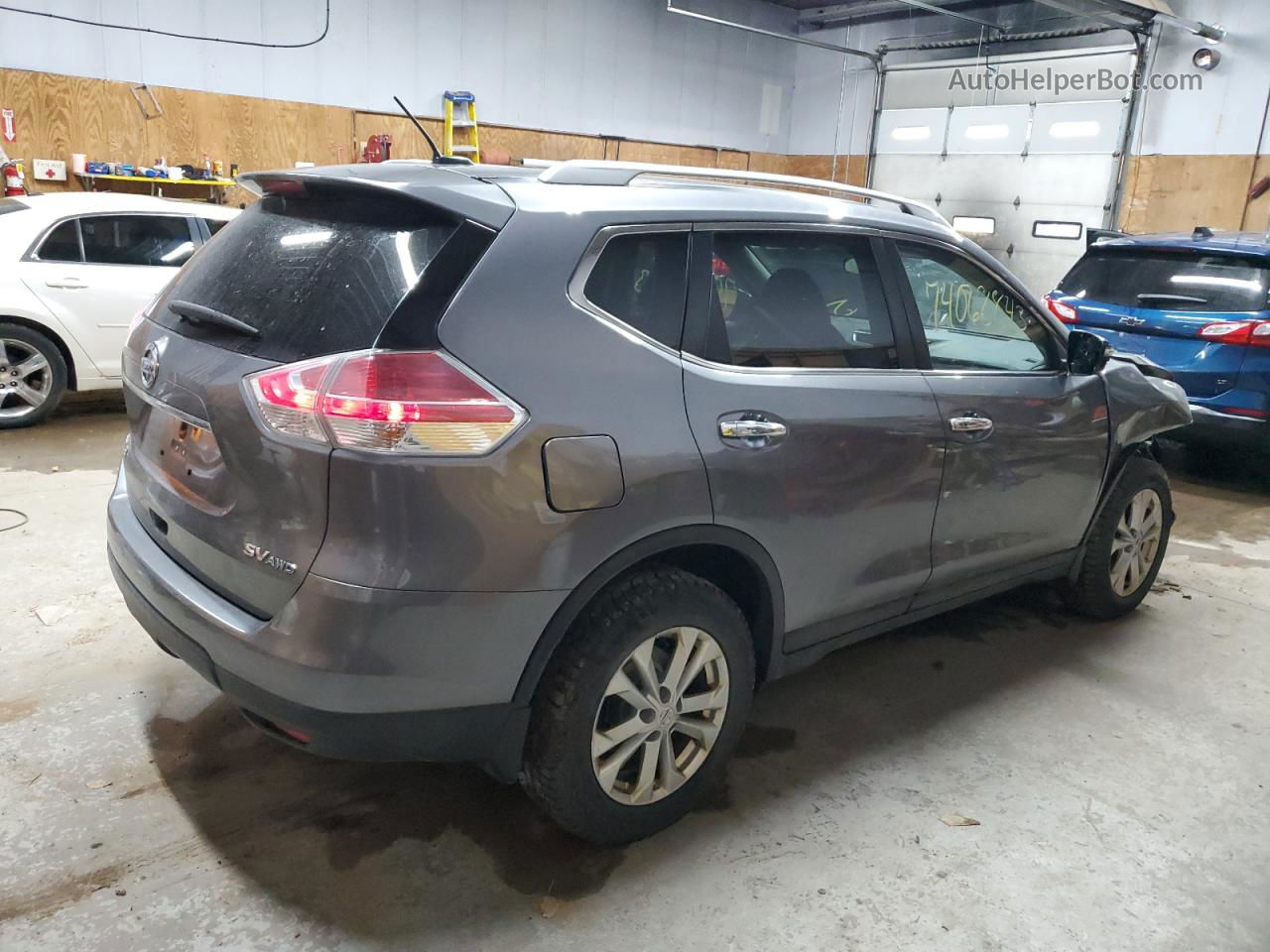 2016 Nissan Rogue S Gray vin: KNMAT2MV2GP668266