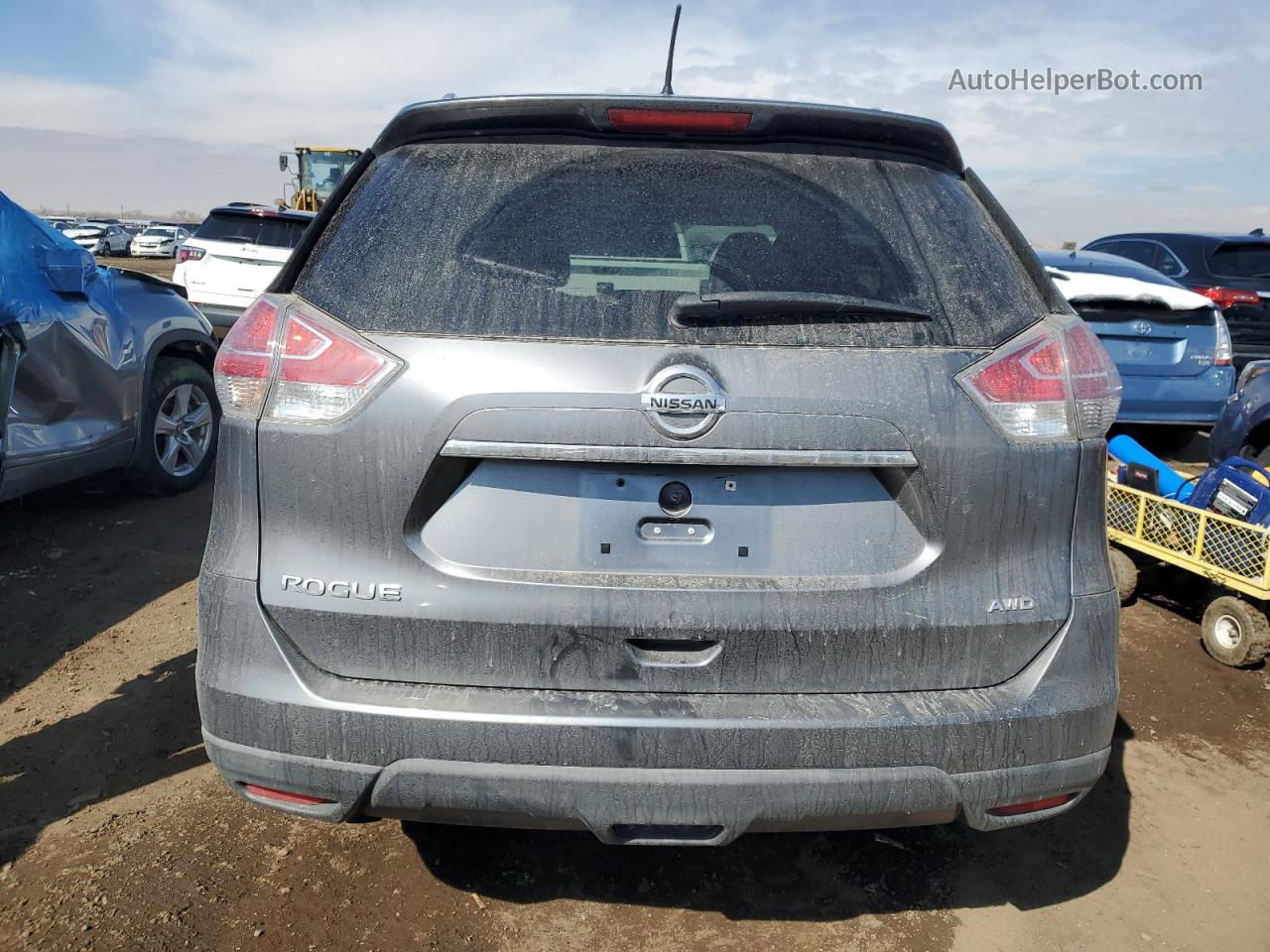 2016 Nissan Rogue S Gray vin: KNMAT2MV2GP729678