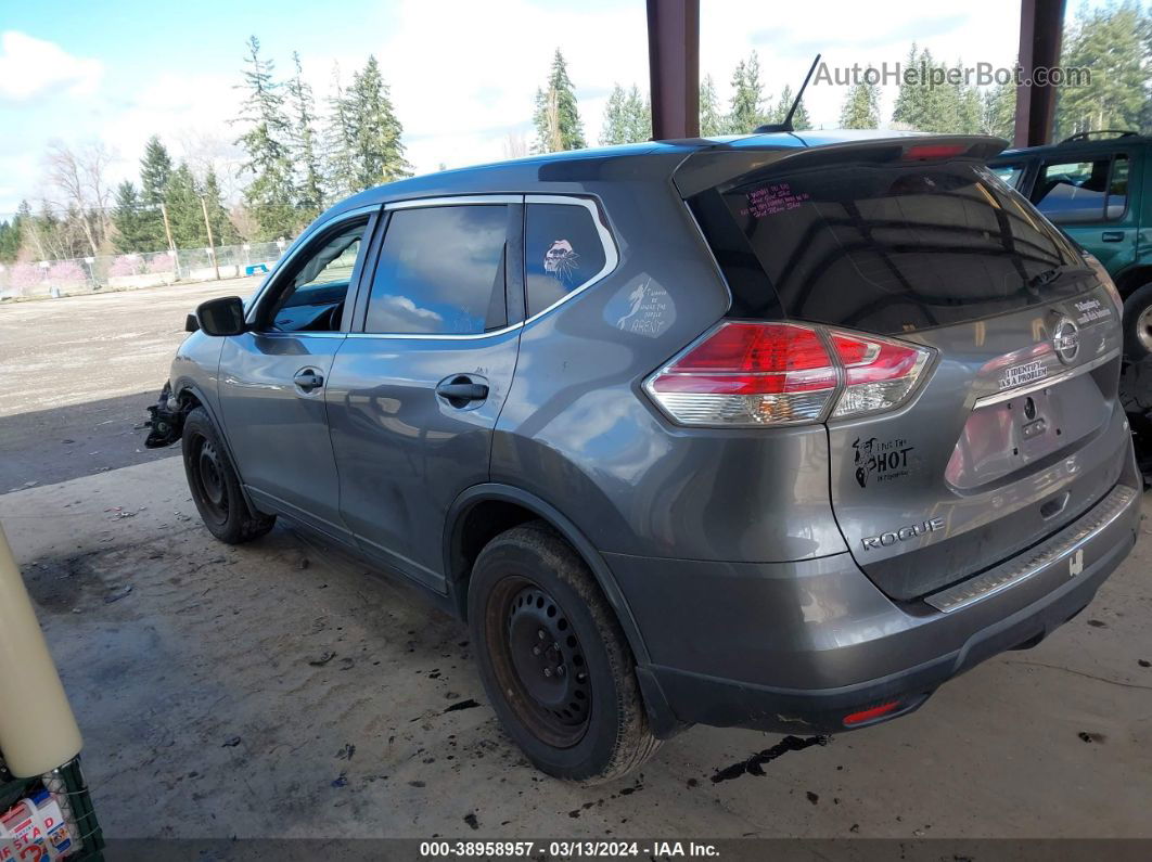 2016 Nissan Rogue S Gray vin: KNMAT2MV3GP629945