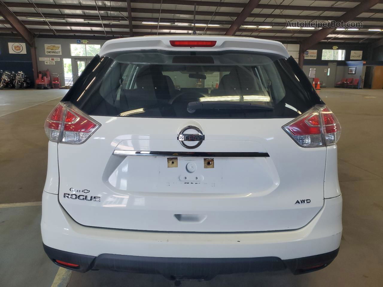 2016 Nissan Rogue S White vin: KNMAT2MV3GP686887