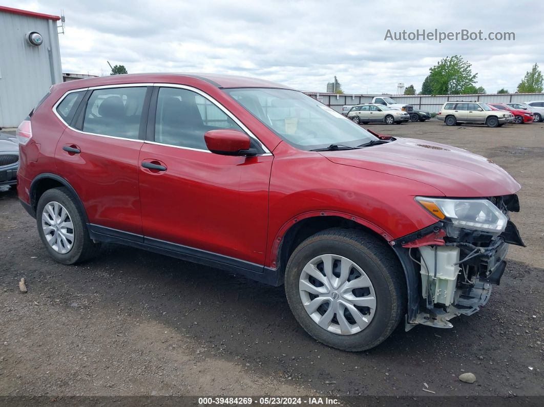 2016 Nissan Rogue S/sl/sv Red vin: KNMAT2MV3GP697744