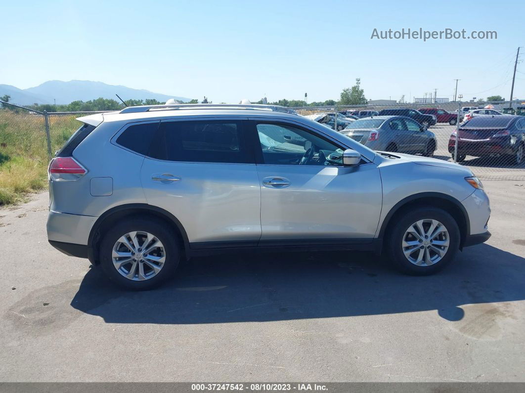 2016 Nissan Rogue Sv Silver vin: KNMAT2MV3GP718737