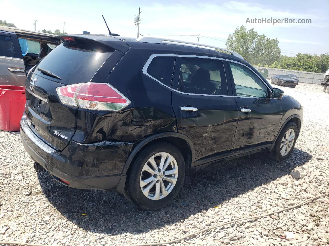 2016 Nissan Rogue S Black vin: KNMAT2MV4GP604942