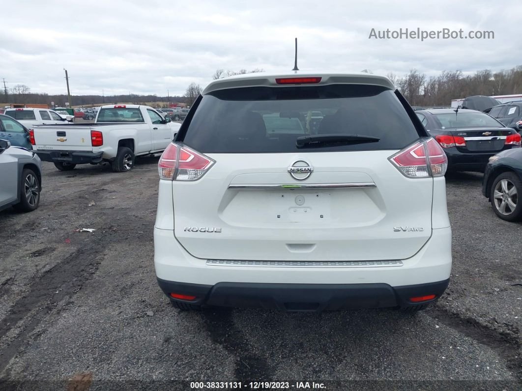 2016 Nissan Rogue Sv White vin: KNMAT2MV4GP698160