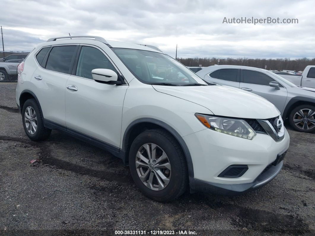 2016 Nissan Rogue Sv White vin: KNMAT2MV4GP698160