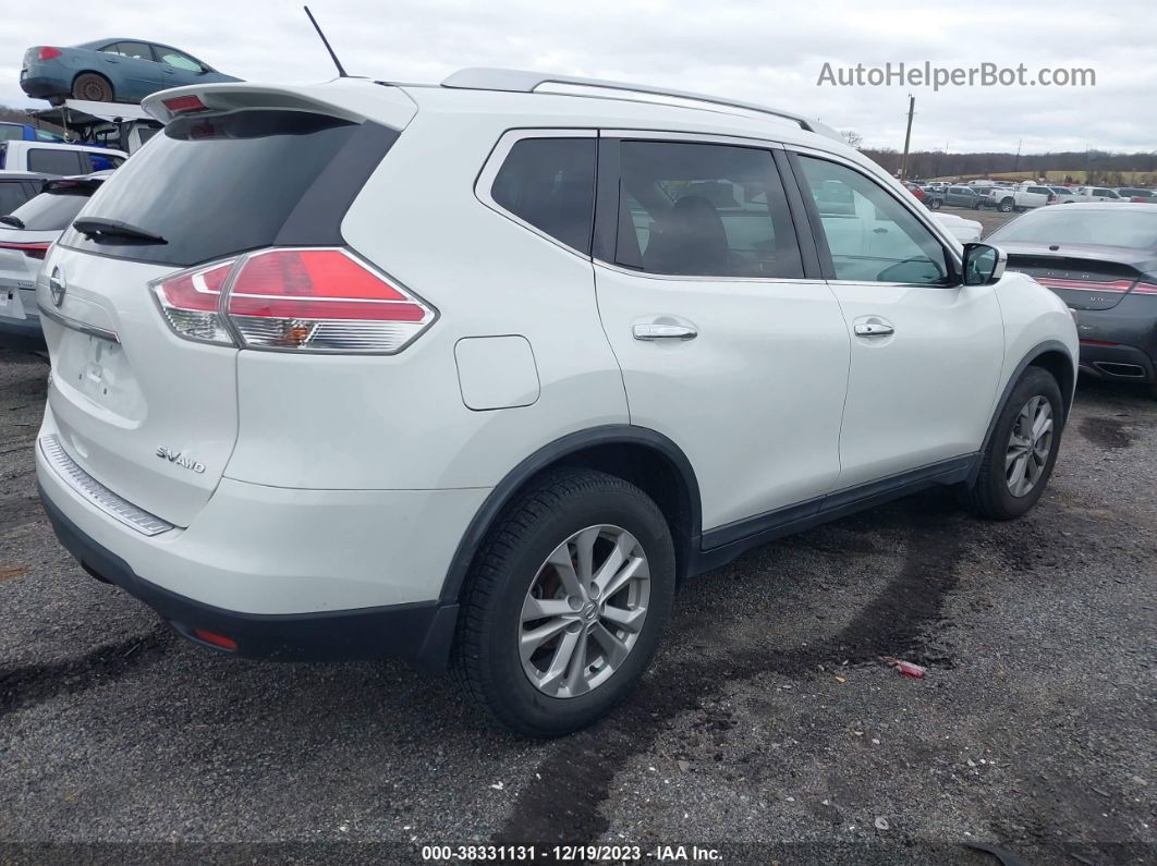 2016 Nissan Rogue Sv White vin: KNMAT2MV4GP698160