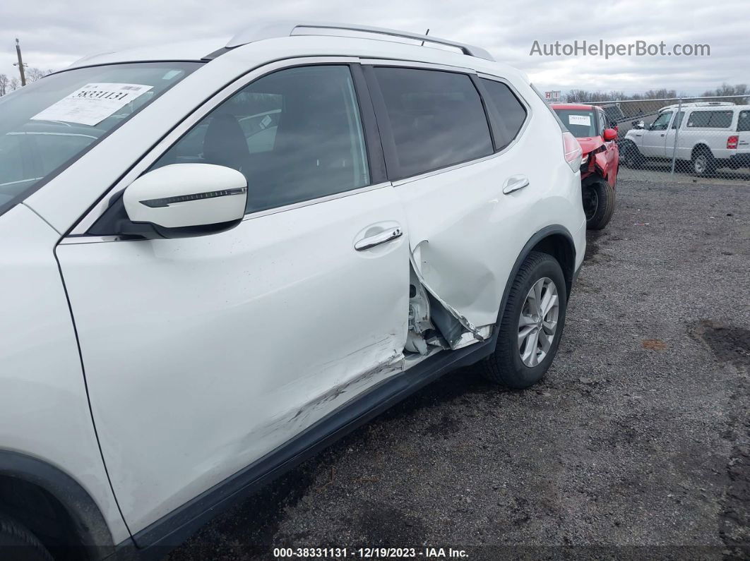 2016 Nissan Rogue Sv White vin: KNMAT2MV4GP698160