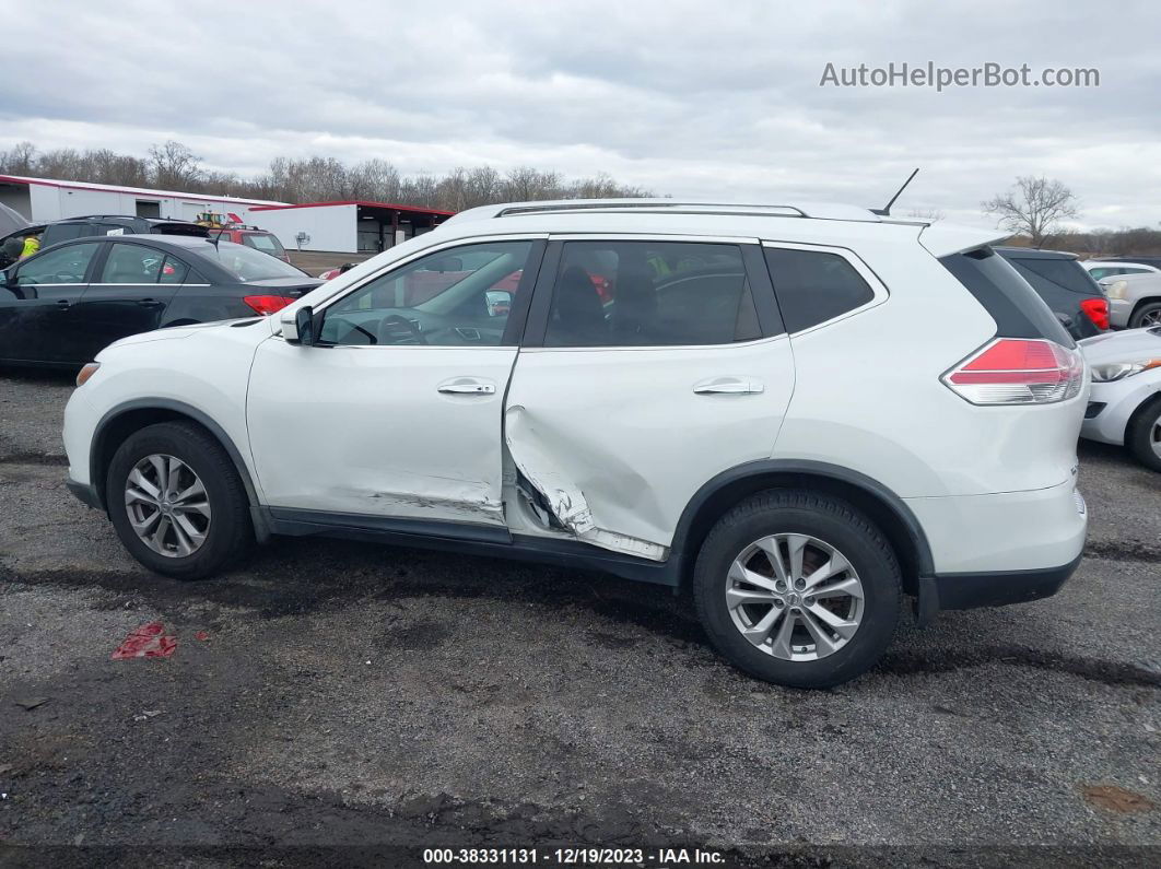 2016 Nissan Rogue Sv Белый vin: KNMAT2MV4GP698160