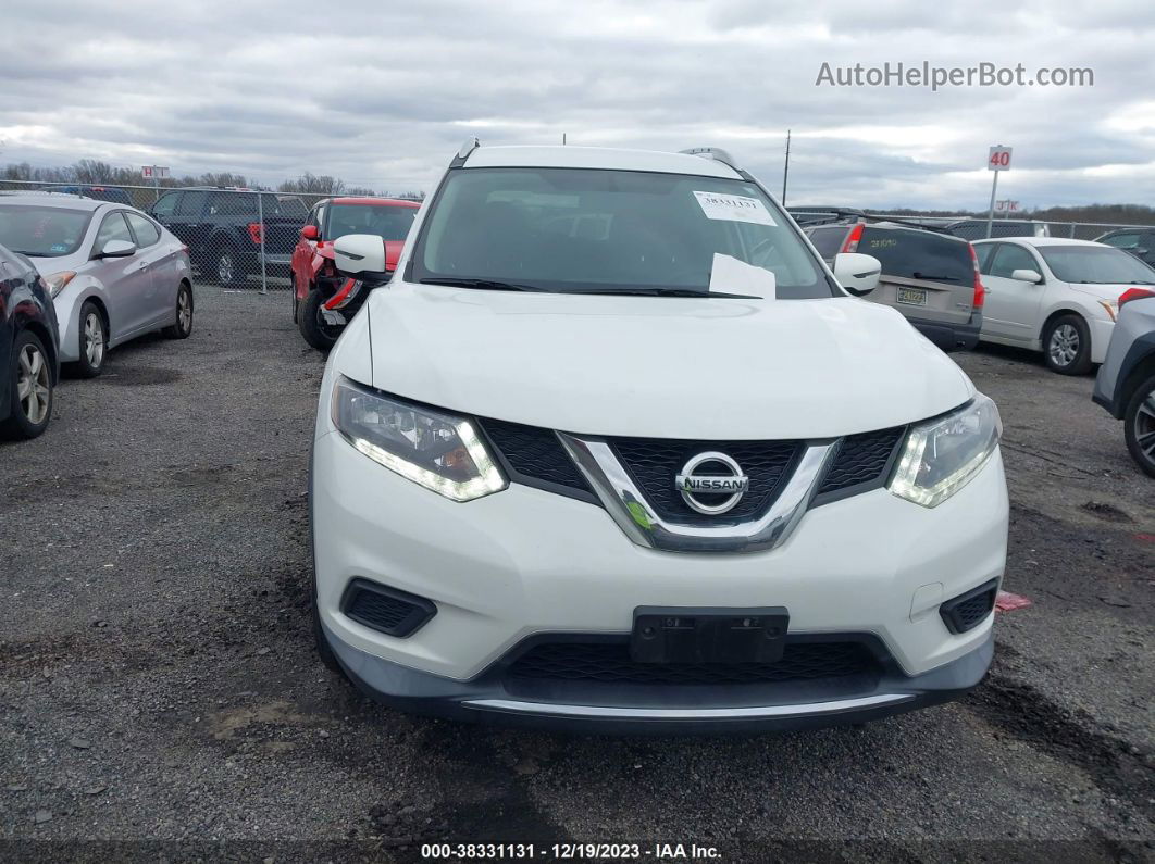 2016 Nissan Rogue Sv White vin: KNMAT2MV4GP698160