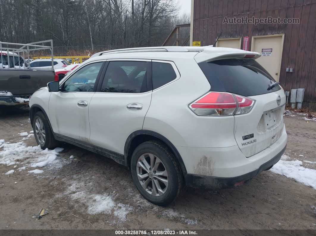 2016 Nissan Rogue Sv White vin: KNMAT2MV4GP729407