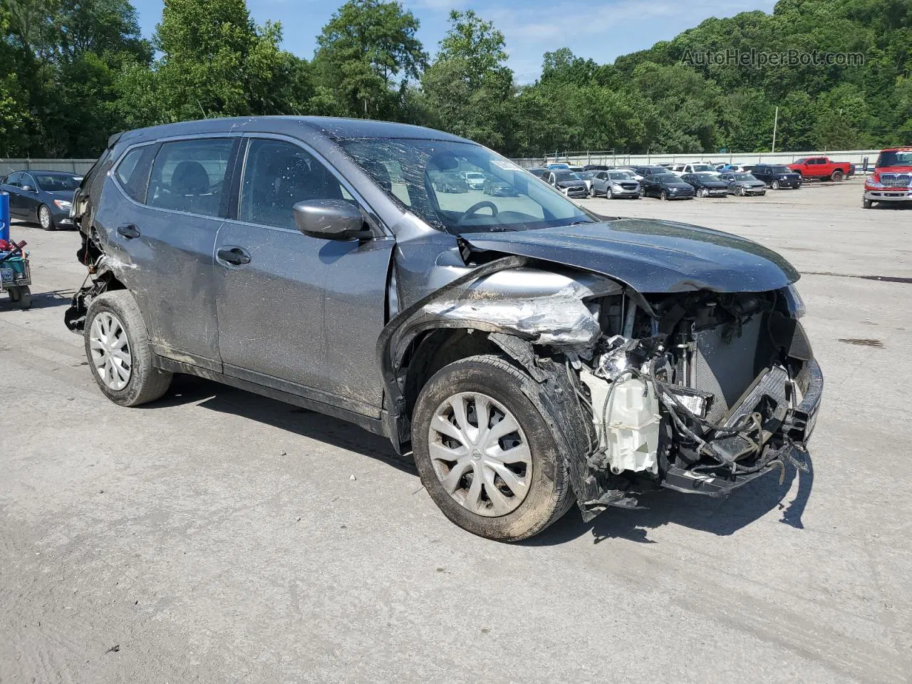 2016 Nissan Rogue S Gray vin: KNMAT2MV5GP599377