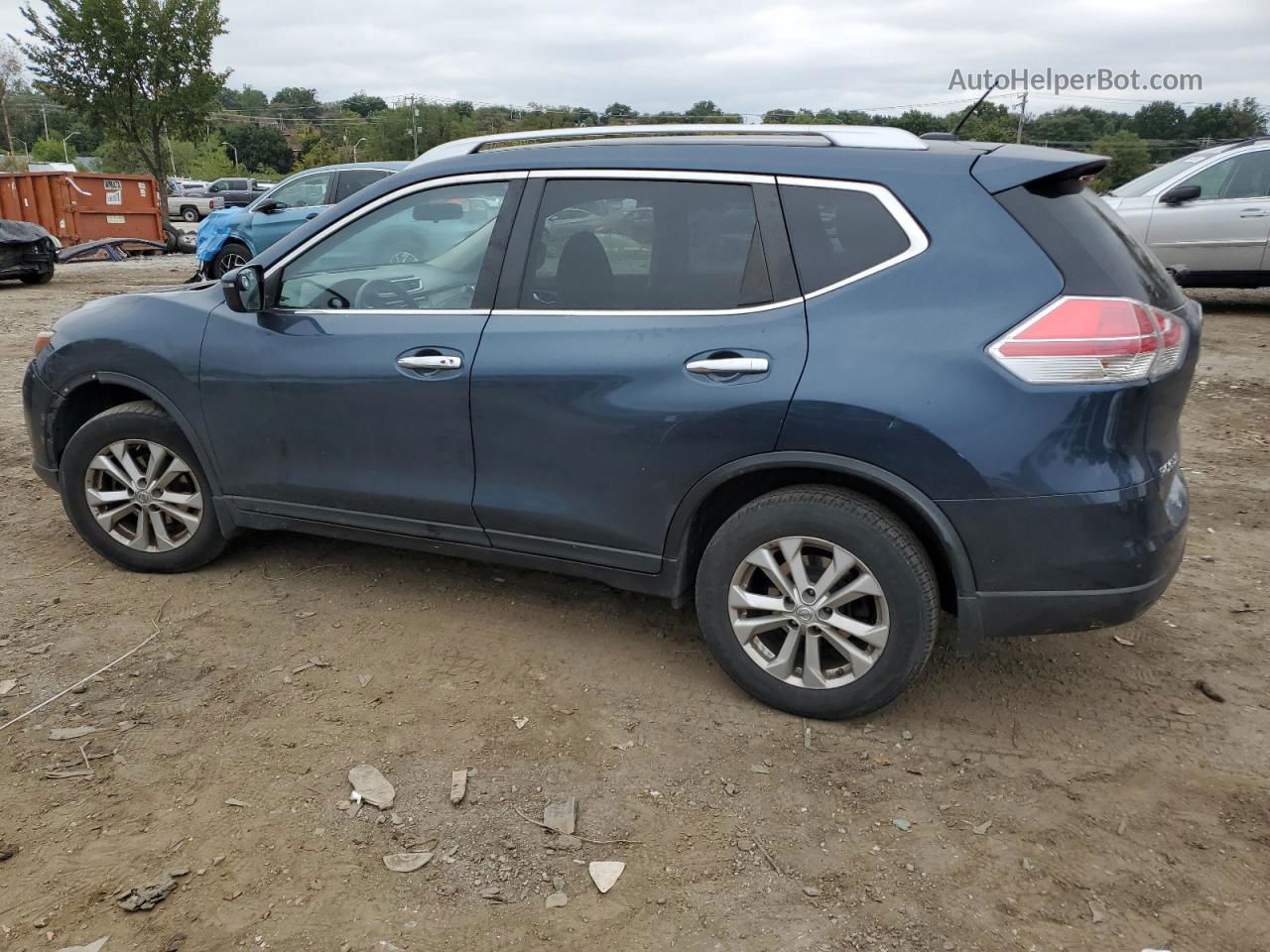 2016 Nissan Rogue S Blue vin: KNMAT2MV5GP604156